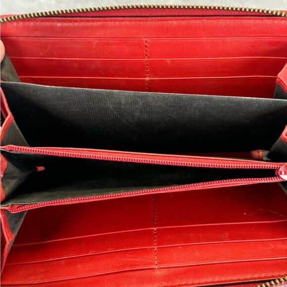 Gucci Gg Marmont Matelasse Quilted Accordion Red Wallet - Picture 10 of 14